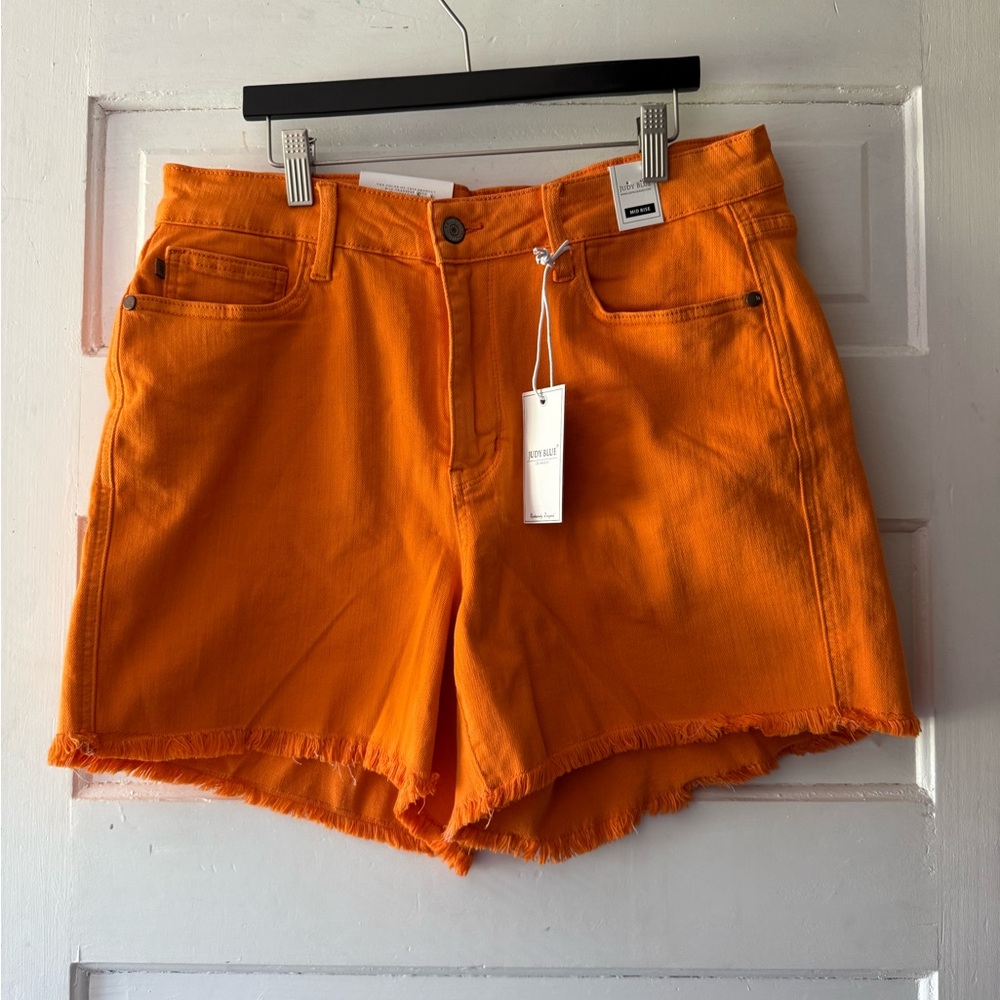 Judy Blue Vibrant Orange Jean Shorts